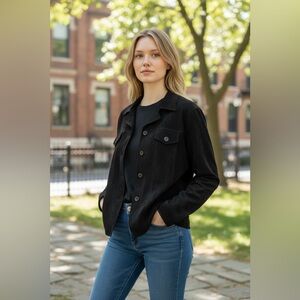 Fashion Bug Black Utility Trucker Jacket for Women
